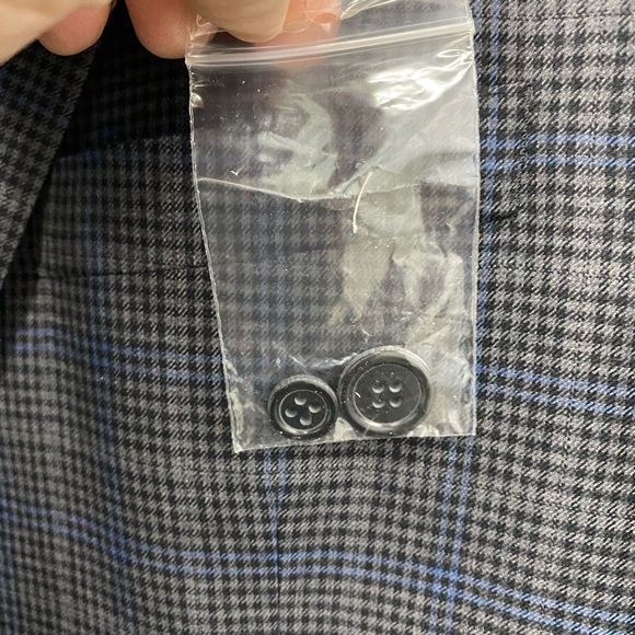 Peter Millar Plaid Blue Grey Wool Blazer Men Retail 1200.00 - Picture 5 of 7